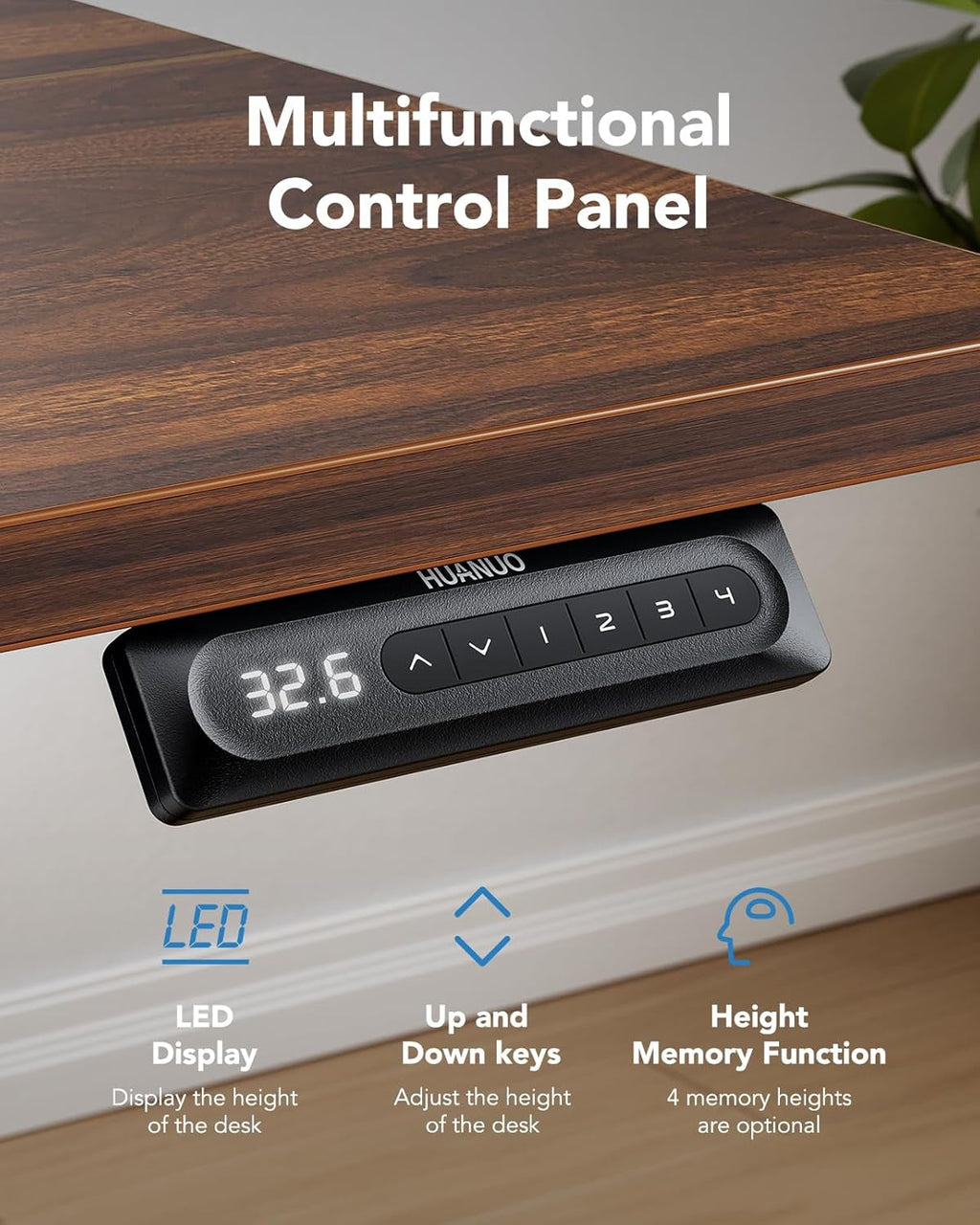 48 Inch Electric Standing Desk With Adjustable Height And Memory