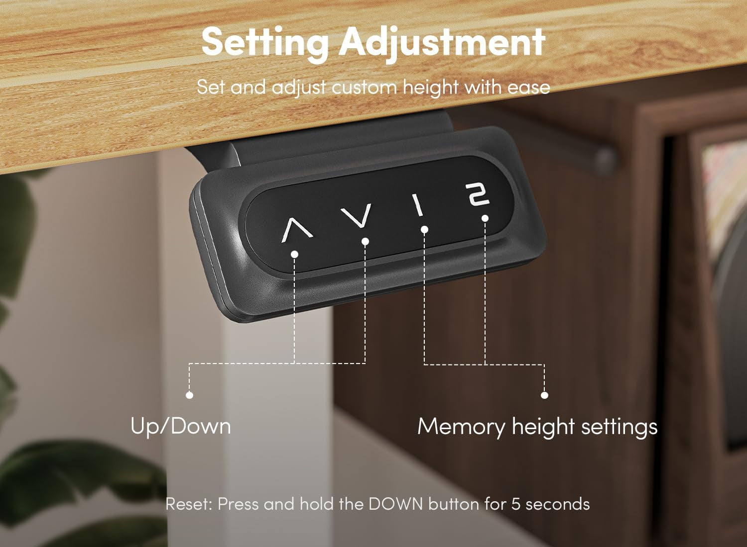 48 By 24 Inch Height Adjustable Electric Standing Desk With Double