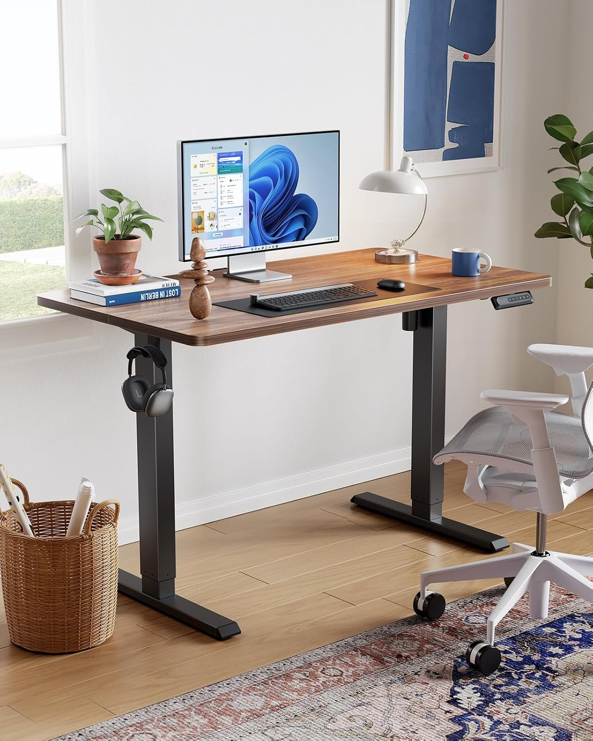 48 Inch Electric Standing Desk With Adjustable Height And Memory