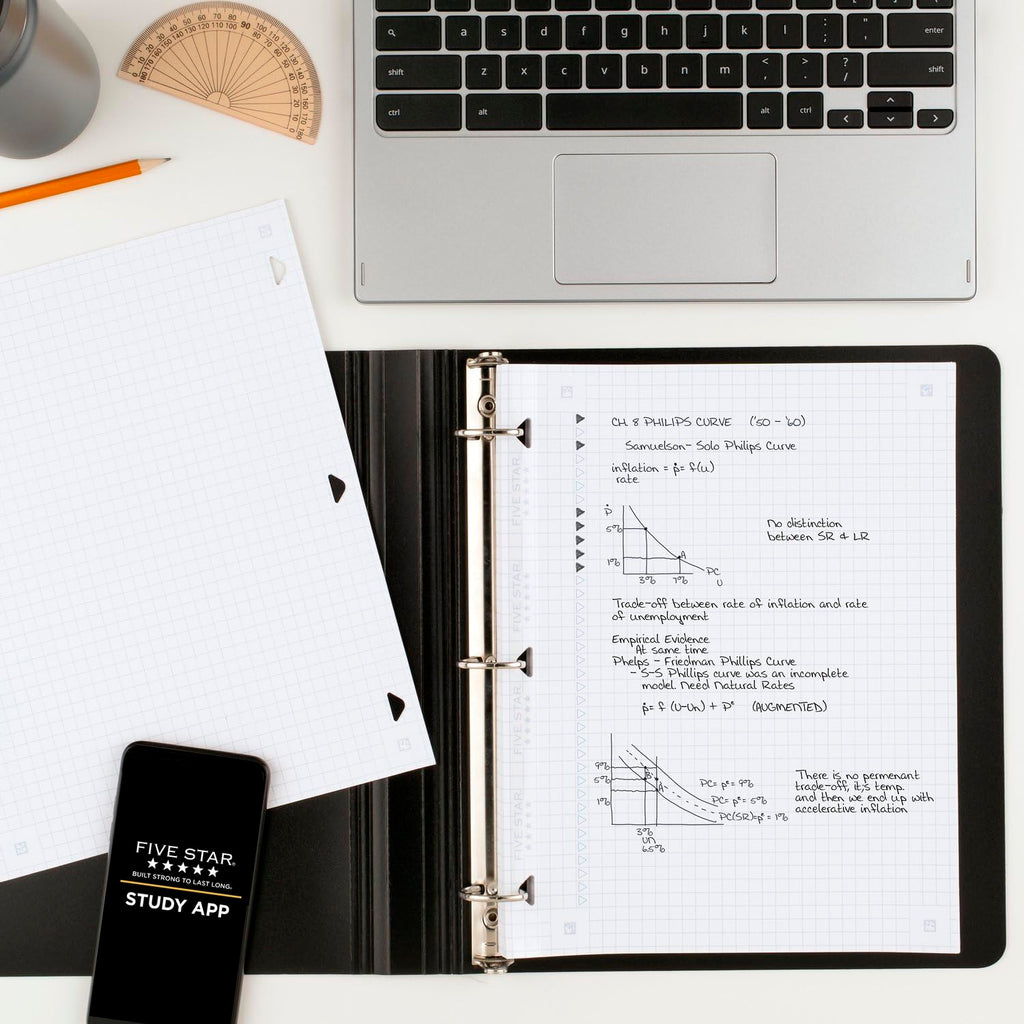 Five Star Graph Paper Combo 80 sheets 4 sq/in, 100 sheets 4 sq/in & 5