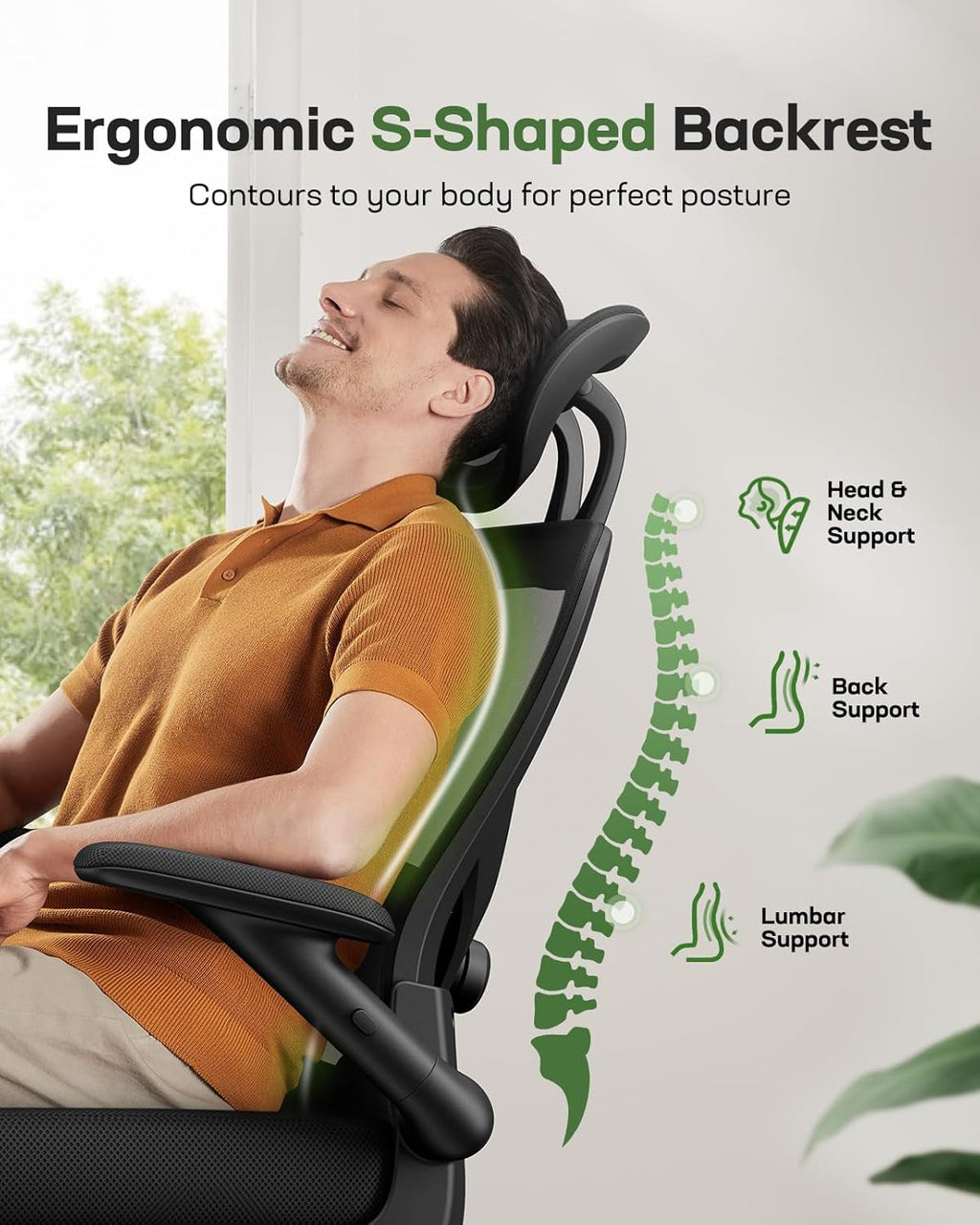 Ergonomic Mesh Office Chair High Back With Lumbar Support