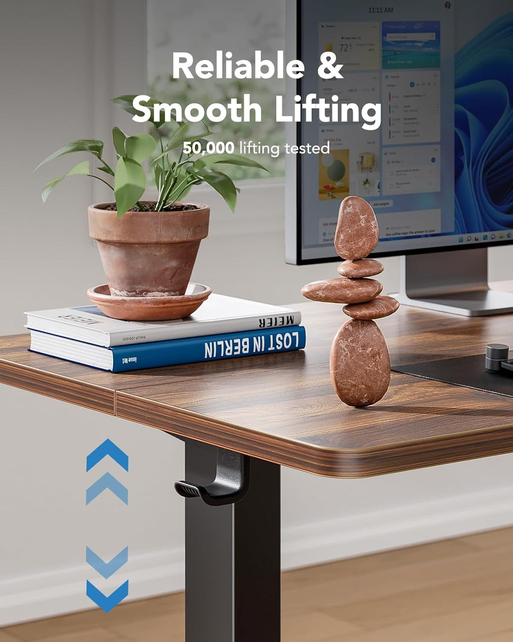 48 Inch Electric Standing Desk With Adjustable Height And Memory