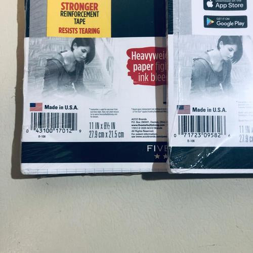 Five Star Graph Paper Combo 80 sheets 4 sq/in, 100 sheets 4 sq/in & 5