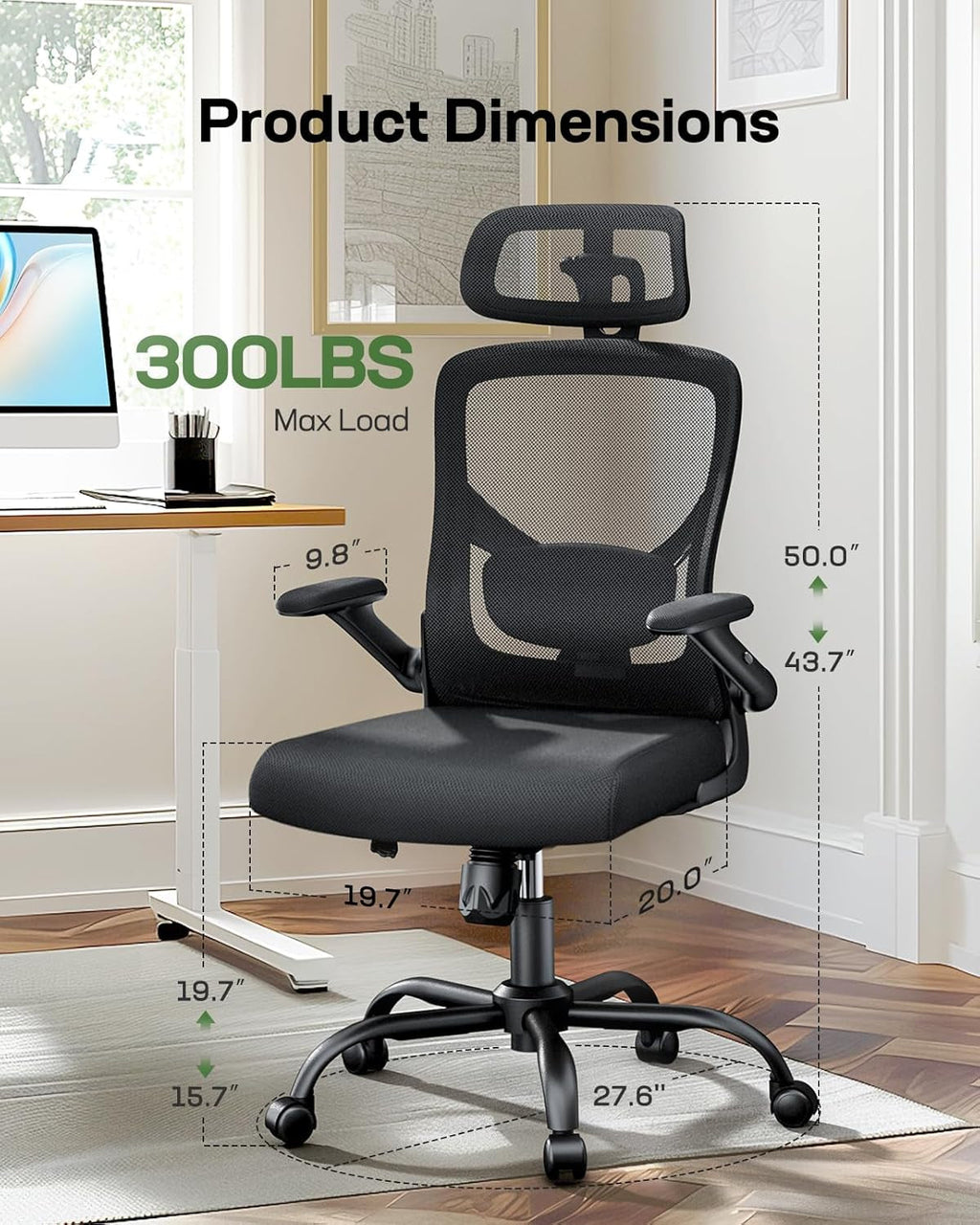 Ergonomic Mesh Office Chair High Back With Lumbar Support
