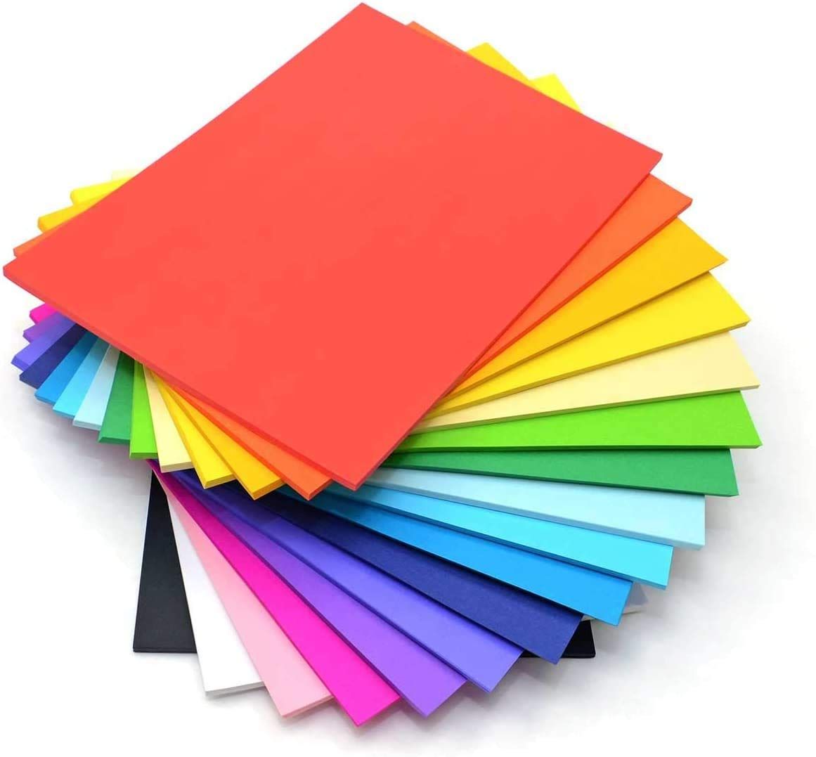 A4 Colour Paper Sheets Pack of 100 (10 Colors)